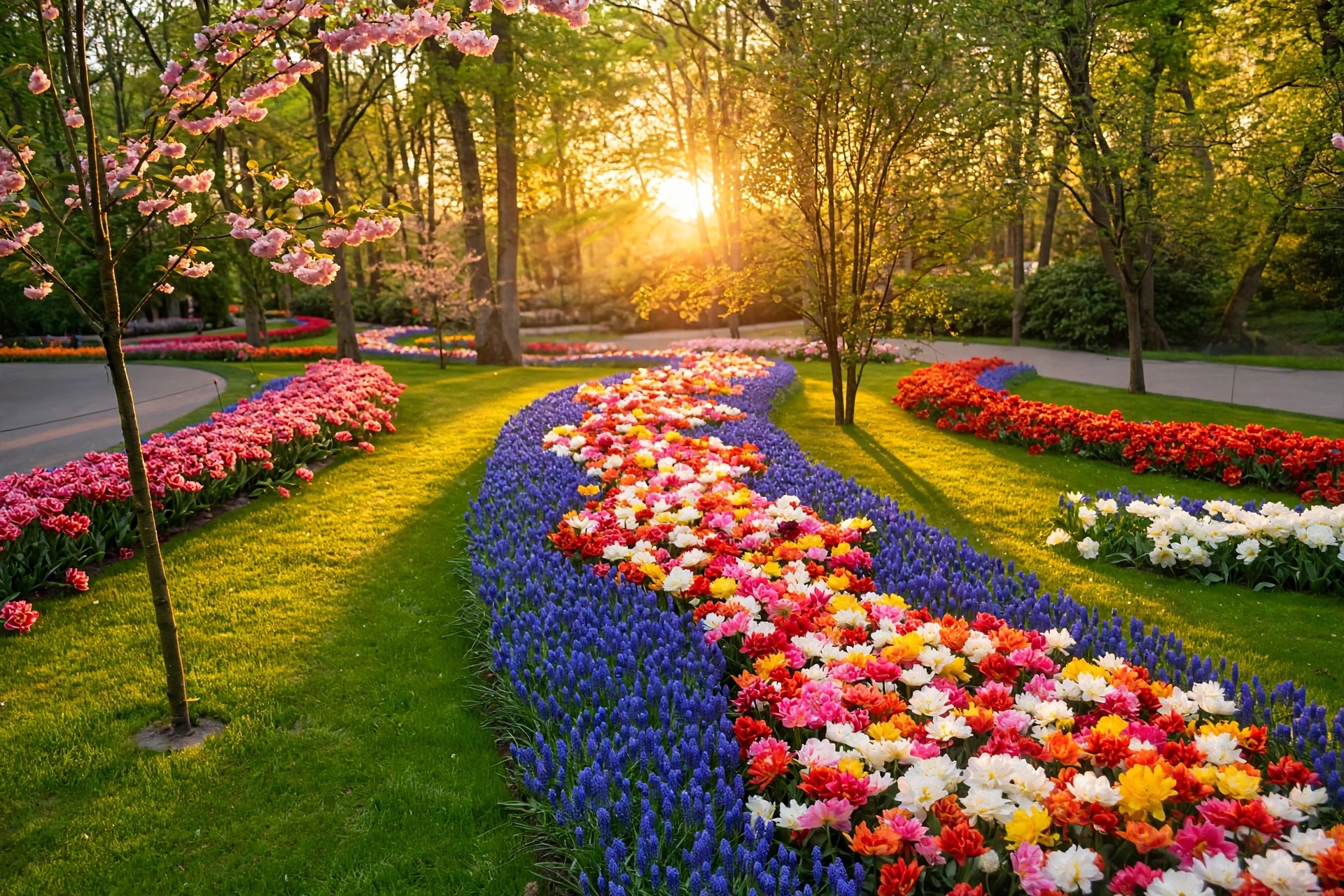 Keukenhof Gardens & Tulip Fields & Countryside