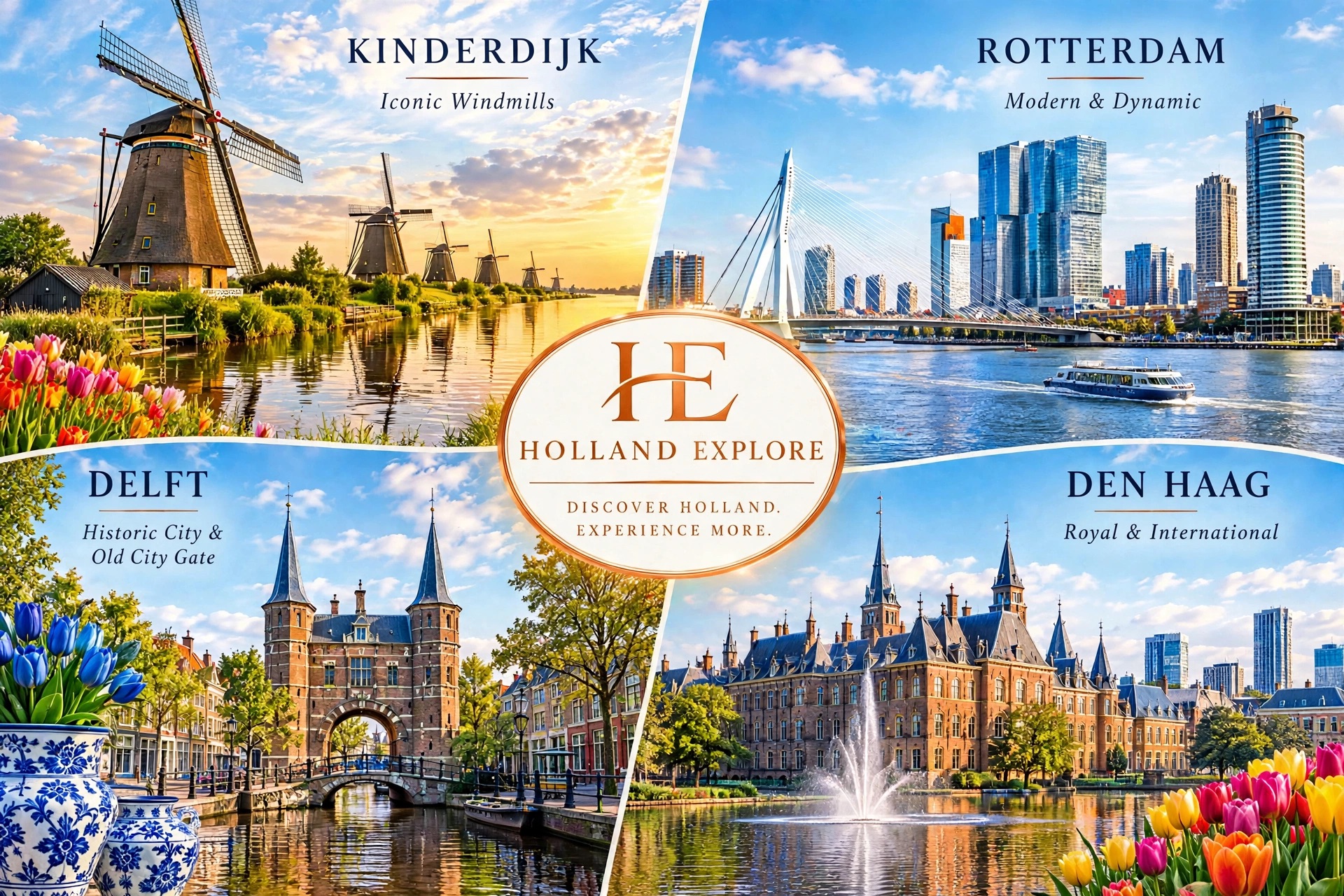 Kinderdijk, The Hague, Delft & Rotterdam